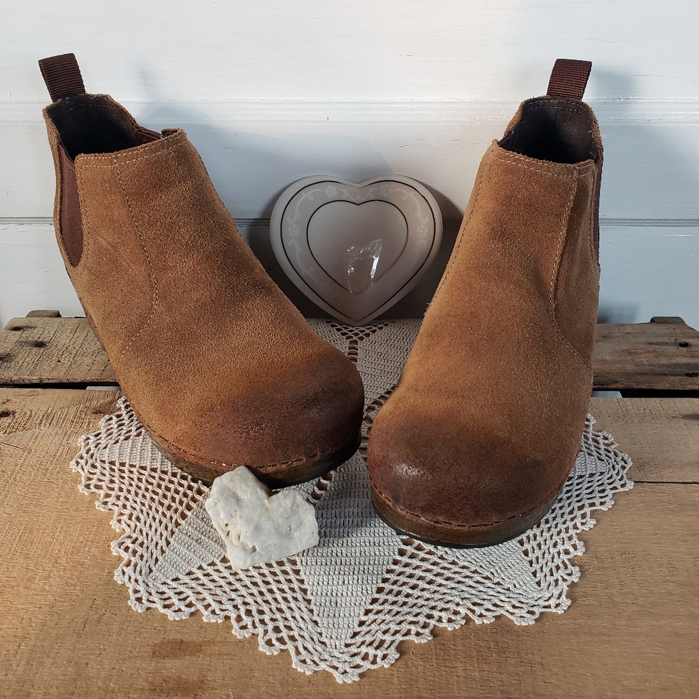 ⚘inQuire⚘AvaiLable⚘Rustic Dansko FRANKIE Chelsea Clog Bootie Antique Honey 37 39 - Picture 2 of 9